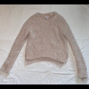Cropped light pink/nude sweater